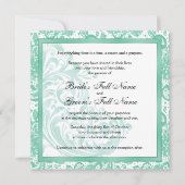 エレガントな結婚式の招待状 - アクアマリン 招待状 (正面)
