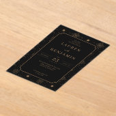 エレガントな結婚式の招待状 アクリル招待状 (レイダウン)