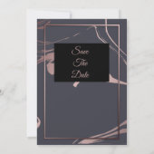 エレガントな結婚式の招待状, ピンク, グレー, 大理石 招待状 (裏面)