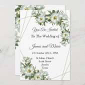 エレガントな結婚式の招待状, 招待状 (正面/裏面)