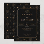 エレガントな結婚式の招待状 招待状 (正面/裏面)