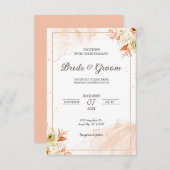 エレガントな結婚式の招待状 招待状 (正面/裏面)