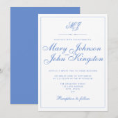 エレガントな結婚式の招待状 招待状 (正面/裏面)