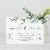 エレガントな結婚式の招待状 招待状 (スタンド正面)