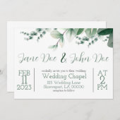 エレガントな結婚式の招待状 招待状 (正面/裏面)