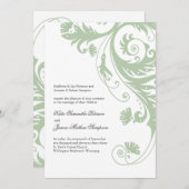 エレガントな結婚式の招待状 招待状 (正面/裏面)