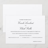 エレガントな結婚式の招待状 招待状 (正面/裏面)