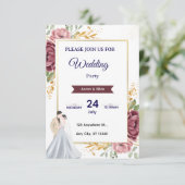 エレガントな結婚式の招待状 招待状 (スタンド正面)