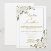 エレガントな結婚式の招待状 招待状 (正面/裏面)