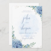 エレガントな結婚式の招待状 招待状 (正面/裏面)