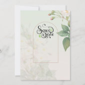 エレガントな結婚式の招待状, 水彩グリーン 招待状 (裏面)