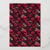 エレガントな結婚式の招待状 箔招待状 (裏面)