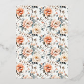 エレガントな結婚式の招待状 箔招待状 (裏面)