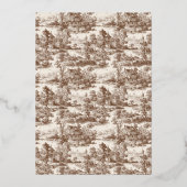 エレガントな結婚式の招待状 箔招待状 (裏面)