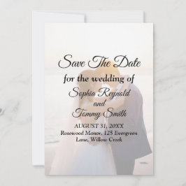 エレガントな結婚式の招待状(Save the Date)カード セーブザデート