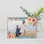 エレガントな結婚式の招待状(Save the Date) 招待状 (スタンド正面)