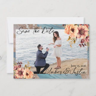エレガントな結婚式の招待状(Save the Date) 招待状