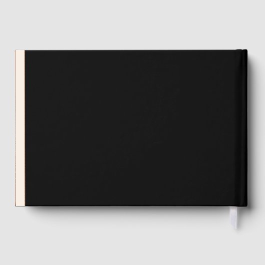 エレガントな結婚式の新郎新婦のスクリプトFoiled Edge ゲストブック (裏面)