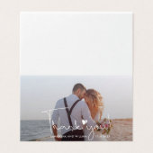 エレガントな結婚式の日の2枚の写真の御礼カード (外部フラット)