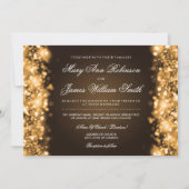 エレガントな結婚式の日付のライトを保存金ゴールド セーブザデート (正面)