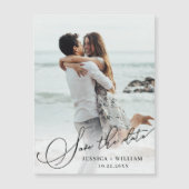 エレガントな結婚式の日付を保存する磁気フォトカード (正面)