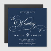 エレガントな結婚式の日付を保存シンプルする磁気カード (正面/裏面)