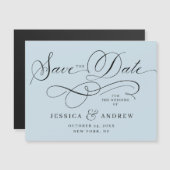 エレガントな結婚式の日付を保存シンプルする磁気カード (正面/裏面)