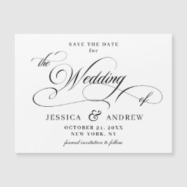 エレガントな結婚式の日付を保存シンプルする磁気カード