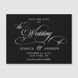 エレガントな結婚式の日付を保存シンプルする磁気カード