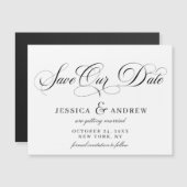 エレガントな結婚式の日付を保存シンプルする磁気カード (正面/裏面)