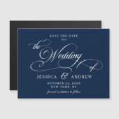 エレガントな結婚式の日付を保存シンプルする磁気カード (正面/裏面)