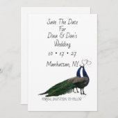 エレガントな結婚式の日付カードを保存 シーズンカード (正面/裏面)