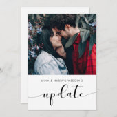 エレガントな結婚式の最新情報写真発表 案内状 (正面/裏面)