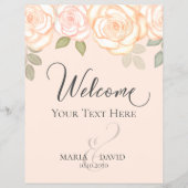 エレガントな結婚式の歓迎あなた自身のサンゴを作成 チラシ (正面)