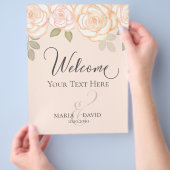 エレガントな結婚式の歓迎あなた自身のサンゴを作成 チラシ (手)