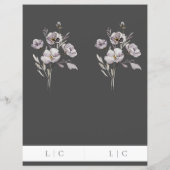 エレガントな結婚式の水色ダークグレーのダブルメニュー (裏面)