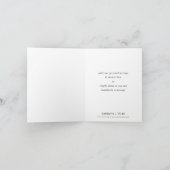エレガントな結婚式の淡い灰色の写真カードに感謝 サンキューカード (内部)