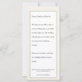 エレガントな結婚式の発表の日付写真を保存 (裏面)