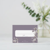 エレガントな結婚式の紫の水感謝してい色あなた プレイスカード (スタンド正面)