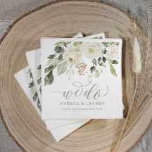 エレガントな結婚式の緑の葉カクテルホワイト