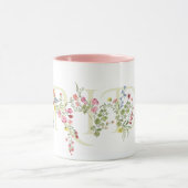 エレガントな結婚式の花 春の花束 新婦 ブライダルシャワー マグカップ (中央)