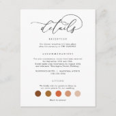 エレガントな結婚式の衣装ドレスコードカード エンクロージャーカード (正面)