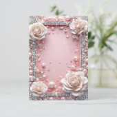 エレガントな結婚式の装飾枠 招待状 (スタンド正面)