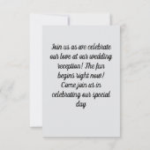 エレガントな結婚式の装飾枠 招待状 (裏面)