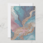 エレガントな結婚式の詳細スリップ - 編集可能なテンプレート 招待状 (裏面)