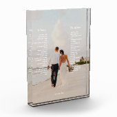 エレガントな結婚式の誓いアート フォトブロック (左)