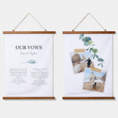 エレガントな結婚式の誓い記念日ギフト 吊り下げ型タペストリー (ダブル)