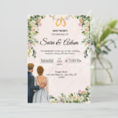 エレガントな結婚式の贈り物 招待状 (スタンド正面)
