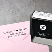 エレガントな結婚式の返信住所 セルフインキングスタンプ