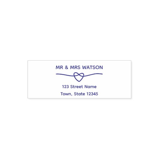 エレガントな結婚式の返信住所 セルフインキングスタンプ (デザイン)